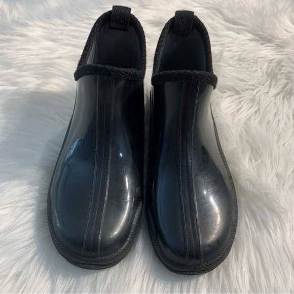 Ankle Rain Boots Glossy Black 8 - Picture 6 of 11